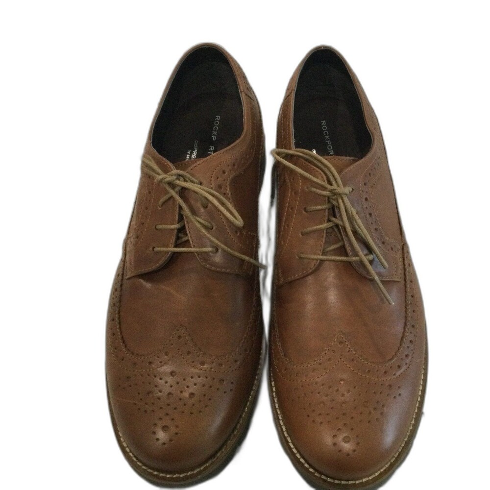 Rockport Shoes Men’s Size 10.5 Color Brown Leather Full Wingtip Oxford V74228